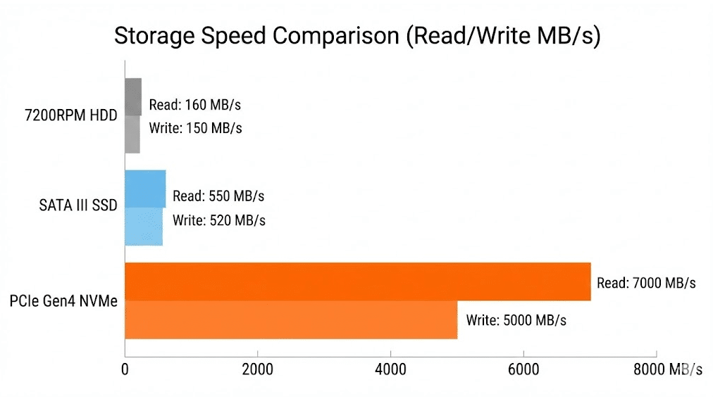 Hpc Storage Matters: How Nvme Unlocks True Cfd Performance 2 What Is The Technical Difference Between Hdd, Sata Ssd, And Nvme In Hpc Servers?