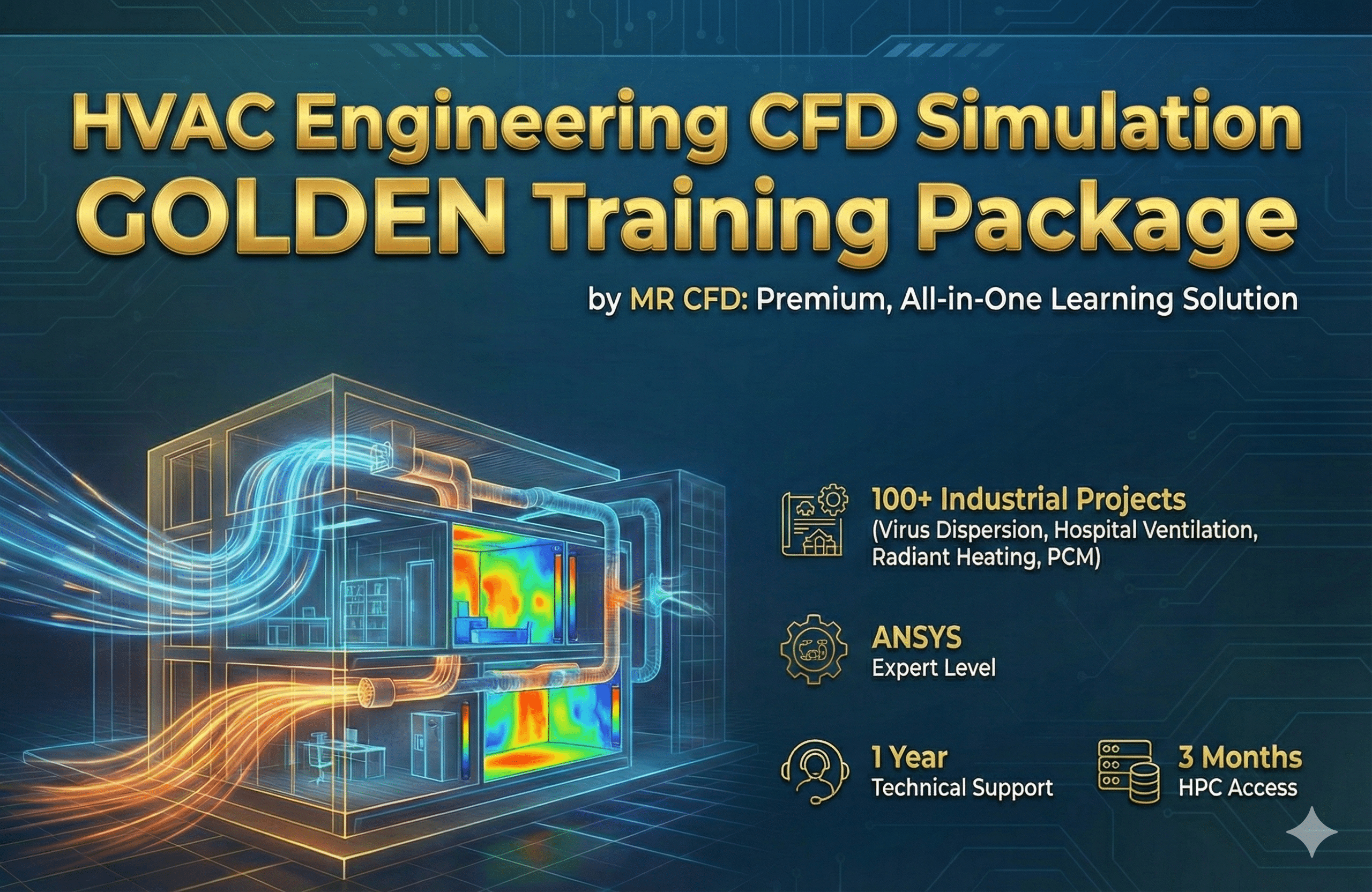 Home 1 Hvac Golden Training Package: +100 Cfd Simulations By Ansys Fluent