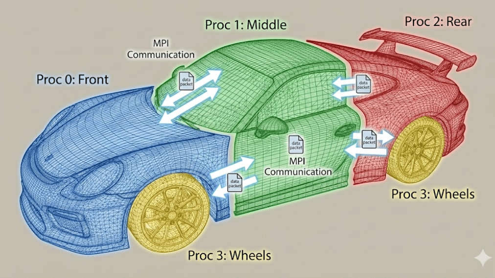 How Ansys Hpc Servers Accelerate Your Fluent Dynamic Simulations 2 How Does Ansys Fluent Distribute The Workload (Mpi)?