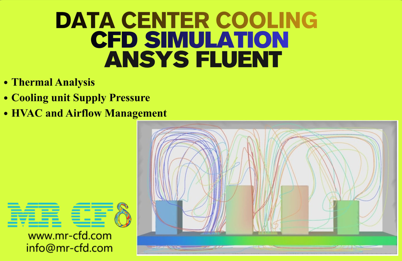 Data Center Cooling CFD Simulation in ANSYS Fluent - MR CFD