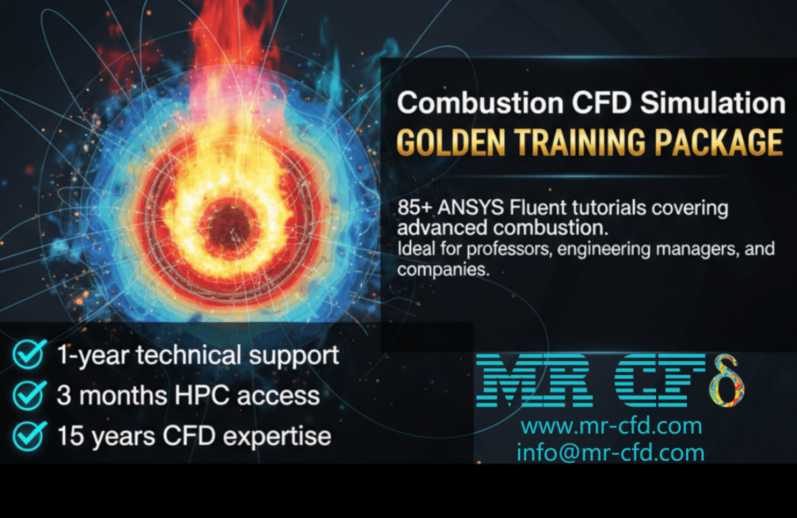 Home 1 Combustion Golden Training Package: +85 Cfd Simulations By Ansys Fluent