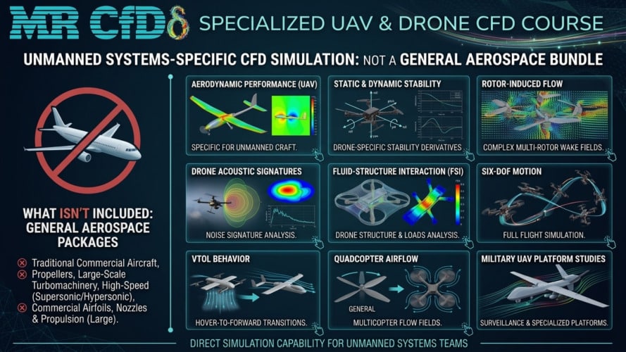 Uav And Drone Golden Training Package: +75 Simulations (All In One Course) 9 A Specialized Uav And Drone Cfd Course, Not A General Aerospace Bundle