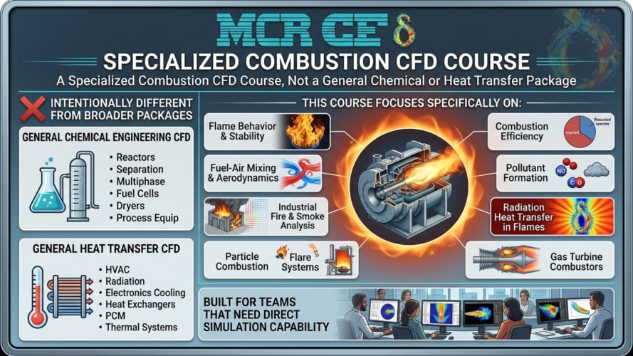 Combustion Golden Training Package: +85 Simulations (All In One Course) 13 A Specialized Combustion Cfd Course, Not A General Chemical Or Heat Transfer Package