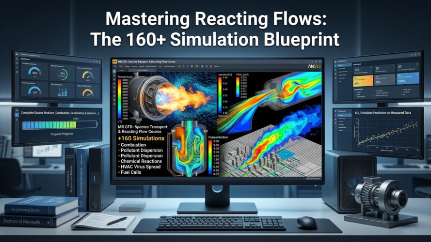 Species Transport And Reacting Flow Golden Training Package: +160 Simulations (All In One Course) 13 Complete Species Transport And Reacting Flow Cfd Course