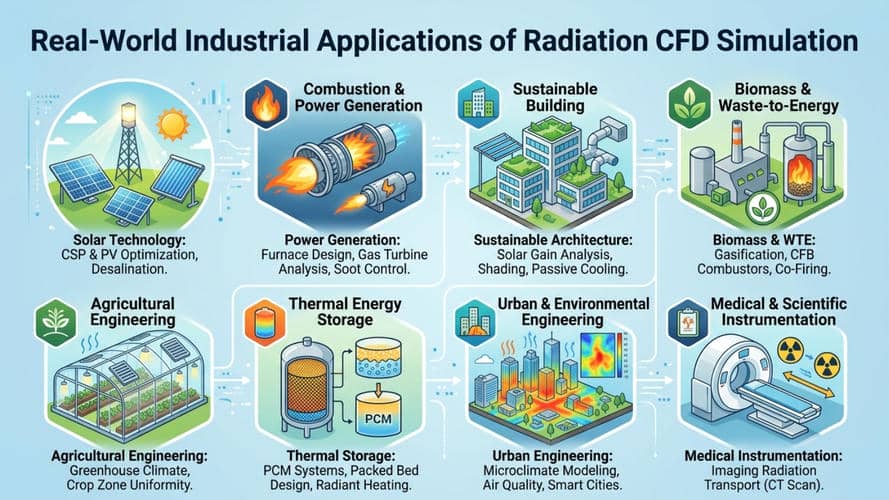 Radiation Golden Training Package: +70 Simulations (All In One Course) 9 Real-World Industrial Applications Of Radiation Cfd Simulation