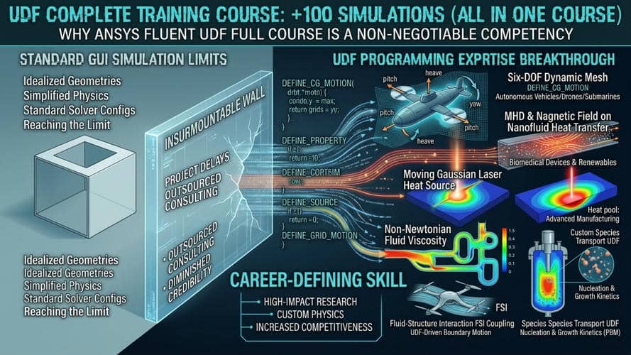 Udf Golden Training Course: +100 Simulations (All In One Course) 8 Ansys Fluent Udf Complete Cfd Course: 115+ Real-World Simulations