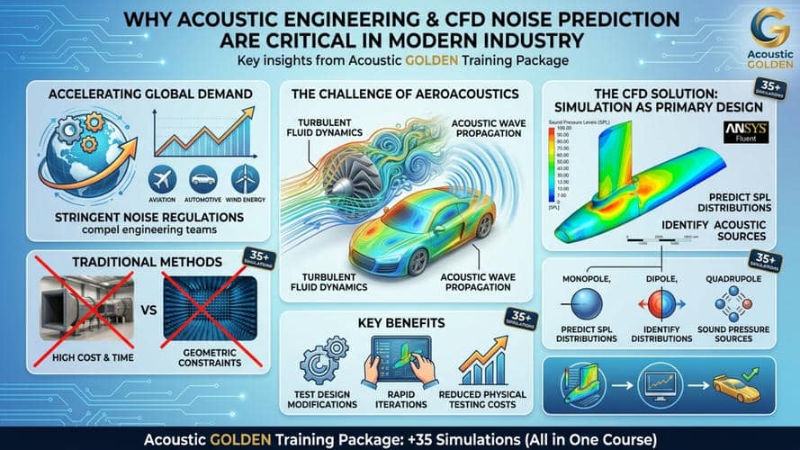 Acoustic Golden Training Package: +35 Simulations (All In One Course) 7 Why Acoustic Engineering And Cfd Noise Prediction Are Critical Disciplines In Modern Industry