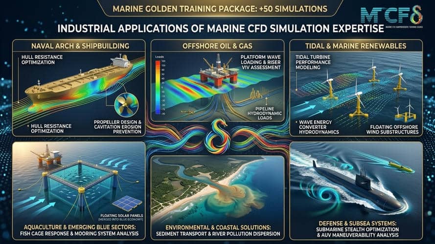 Marine Golden Training Package: +50 Simulations (All In One Course) 10 Real-World Industrial Applications Of Marine Cfd Simulation Expertise